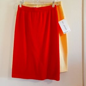 Knit ladies skirts. Yellow, Red,Turquoise